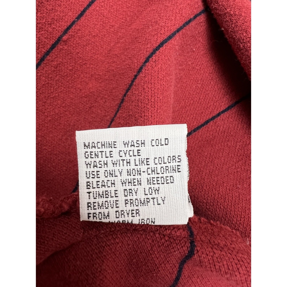 Bugle Boy Polo Shirt Mens XXL Red Striped Short Sleeve Vintage 90s Cotton Pique - Picture 10 of 10